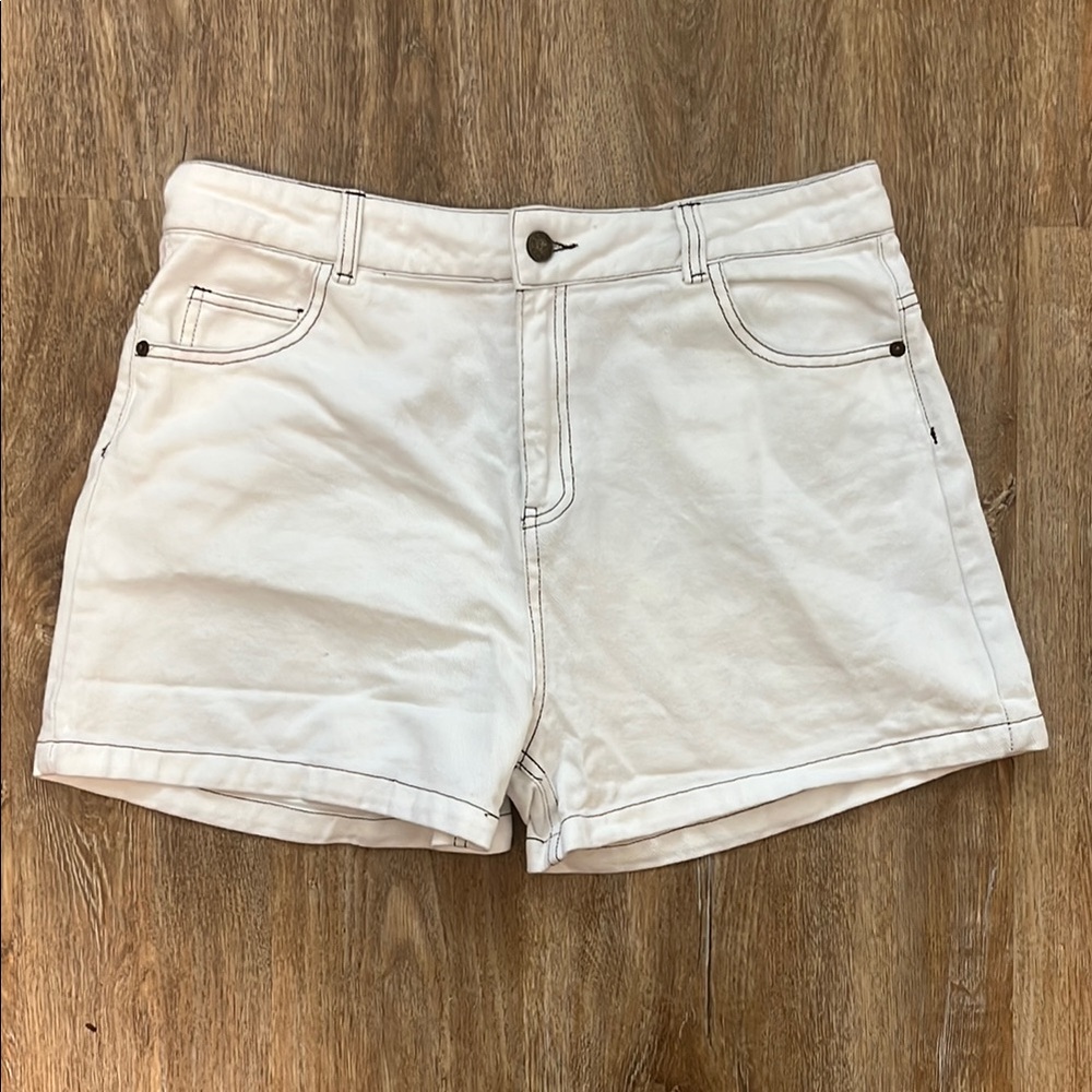 Princess Polly White Jean Shorts